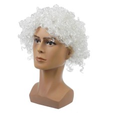 White wig, small curls