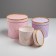 A set of boxes of thin cardboard 3 in 1, gift packaging, “marble”, 12 x 12 - 18 x 18 cm