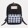 Set of a backpack with a zipper, chover, bag, cosmetic bag, black color