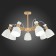 Ceiling EVOLUCE lamp. Sle103802-07. Balcamo. 7x60 watts, E27, 75x75x45 cm, color light wood, white