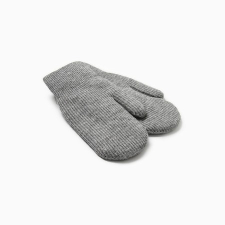 Women's mittens minku, gray color, 22 cm-1