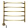 Domoterm electric heated towel rail "Laura", 500 x 500 mm, 5 crossbars, left, bronze