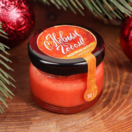 Honey mousse "Happy New Year", with strawberries, 30 g-1