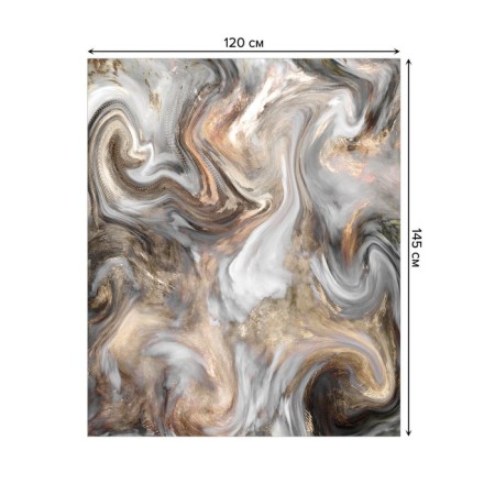 The tablecloth "Marble vortex", rectangular, Saten, size 120x145 cm-1