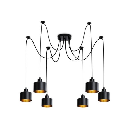 Lightwood LOOF LOFT AMBRELLA LIGHT, TraDITIONAL, TR8132, 6HE27, Black Color Black