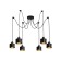 Lightwood LOOF LOFT AMBRELLA LIGHT, TraDITIONAL, TR8132, 6HE27, Black Color Black
