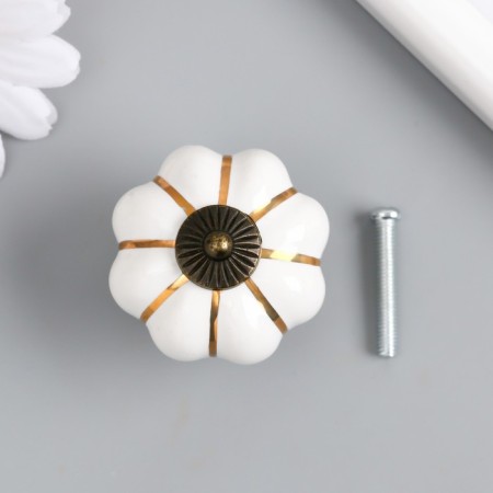 Pen for the casket ceramics, metal "poke" white 4x4x4 cm-2