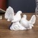 Souvenir ceramics "2 pigeon" cobalt, rhinestones 9.2x12x6 cm