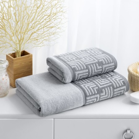 Terry towel Verossa Esthetica, 450 gr, size 70x140 cm, color light gray-2