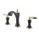 Timo unari 7511/04F shell mixer, two-wound, black antique-zoloto