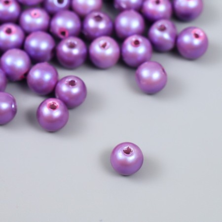A set of plastic beads "Astra" coating AB (imitation of pearls), plastic, 8mm, 25 grams, lilac 94