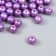 A set of plastic beads "Astra" coating AB (imitation of pearls), plastic, 8mm, 25 grams, lilac 94