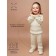 Knot -knitted suit Amarobaby Noodles, height 80 cm, milk color