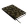 The diary is low, A5, 136 sheets, leatherette, Devente. Tropicana, solid cover, foil embossing, perforation, liesse, block 70%, black