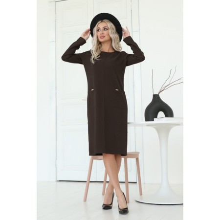 Women's dress, size 50, brown color-7