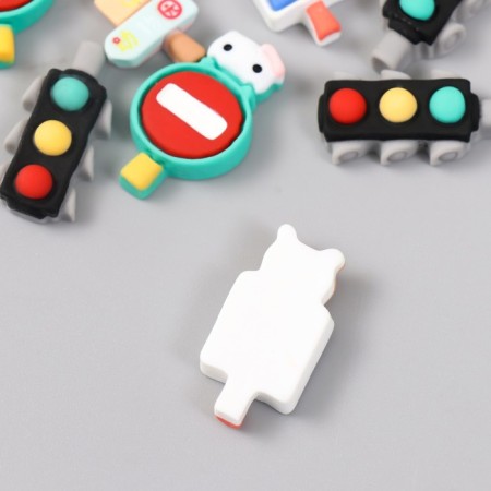 Decor for creativity plastic "Road sign" MIX 2.1x2.7 cm-2