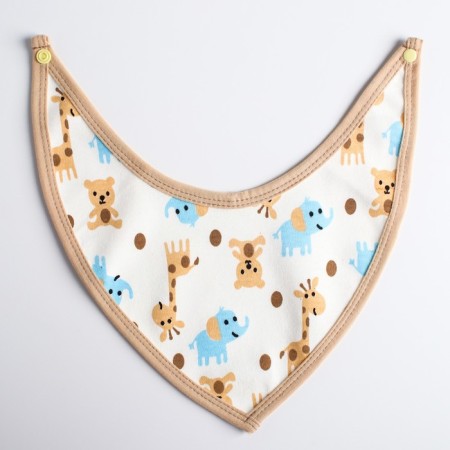 Bandana Bibsord/Salunavik for feeding waterproof on the button, for a boy, mix-1