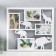 Photo frame plastic in 4 photos 10x15 cm "Four Elephants" White 39x42 cm