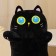Skill of a soft toy "cat", 110 cm, black color