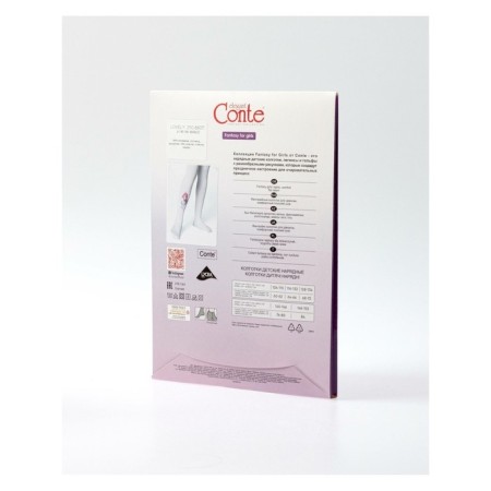 Pantyhose children from microfiber CONTE Elegant Lovely, height 104-110 cm, Bianco color-5