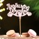 Topper wooden "beloved daughter" pink 13x8 cm