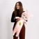 Soft toy "cat" in a bunny costume, 90 cm