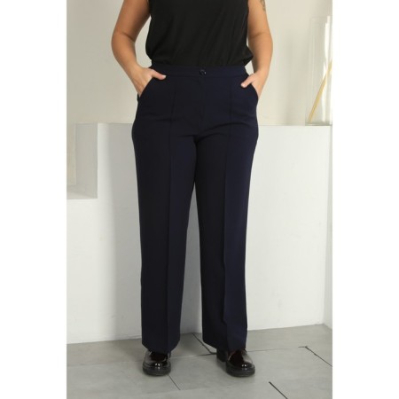 Female trousers, size 48, blue color-3