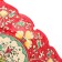 Rishtan ceramics "Flowers", 33 cm, square, red