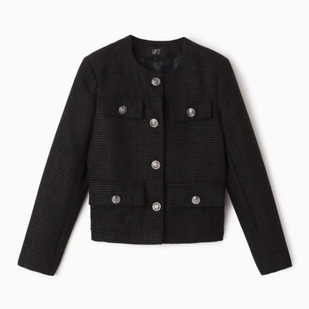 Women's tweed jacket MIST R.48, black-4