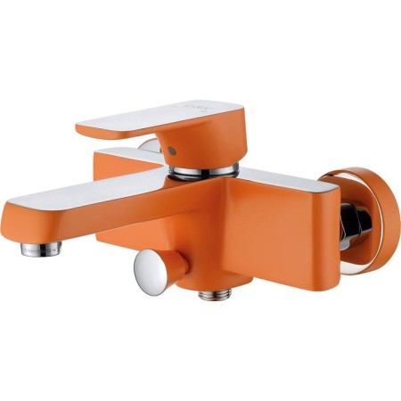 Bath mixer D&K Berlin Kunste DA1433213, single -leaf, chromium/orange