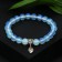 Bracelet ball No. 8 with a suspension heart "Moonstone", 18 size