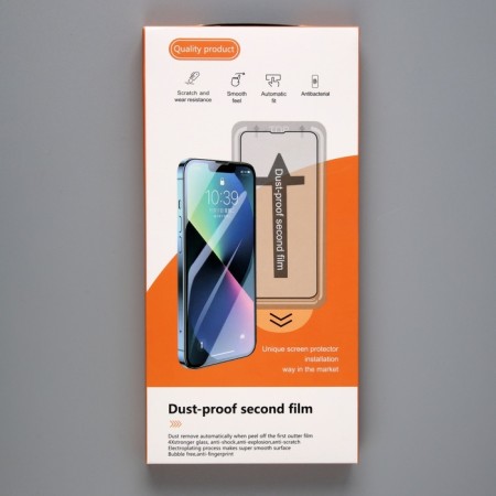 Protective glass for iPhone 13 Pro Max/14 Plus, installation frame, full glue, 9h, 0.33 mm-3