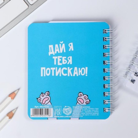 Notepad with the separator "Kotik", A7, 40 liters-7
