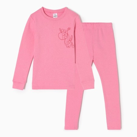 Комплект для девочки «Термобелье», цвет розовый, рост 128 см-2