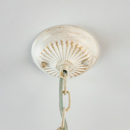 Suspended chandelier Citilux "Latur" CL413270, 46x33 cm, 7x75W, E27, white color-18