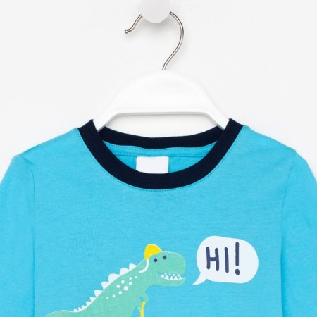 Pajamas for the boy Dino, the color is blue/dark blue, height 116-122 cm-9
