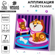 Set for creativity: applique sequins and coloring - stickers of 