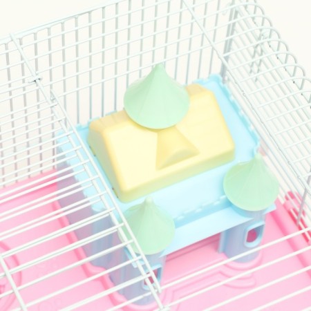 A cage for rodents "Pigzon" with a lock, 31 x 24 x 27 cm, pink-7