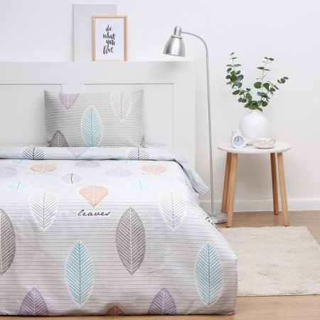 Bed linen 1.5sp saings and I "Leaves" 143x215cm, 145x214cm, 50x70cm-1pc, 60g/m2, microfiber-2
