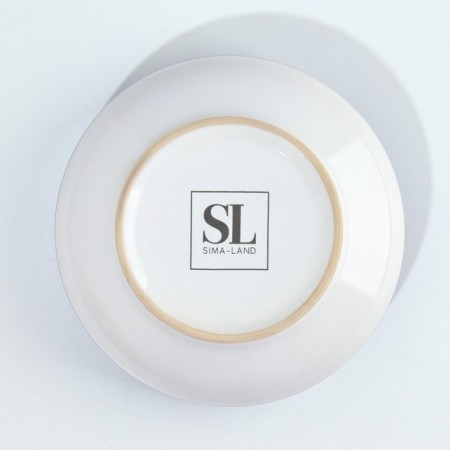 Deep plate ceramic "Morocco", 14.5 cm, 550 ml, white color-3