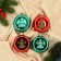 Set of balls plastic D-8 cm, 4 pcs "Holiday" Red Green