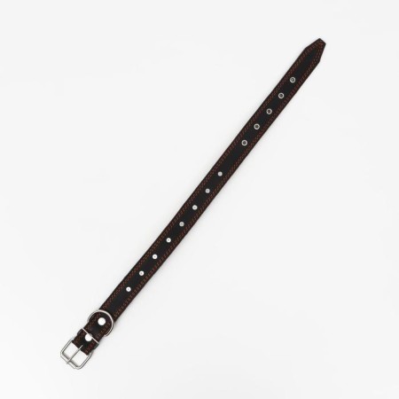 The leather collar "strict spike", 70 x 3.5 cm, Osh 45-60 cm, black-2