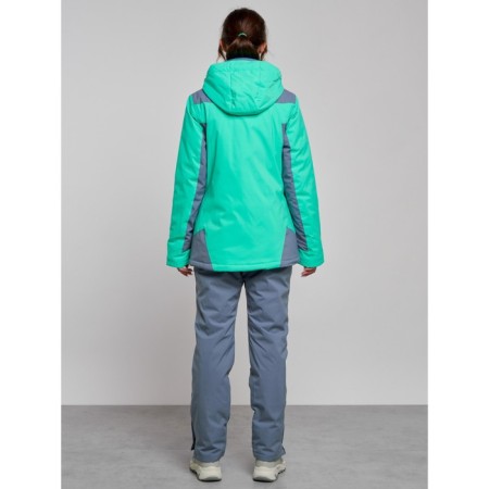 Ski costume female winter, size 50, green color-3