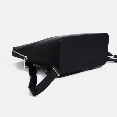 A backpack with a zipper, "Medvedkovo", the color is black-4