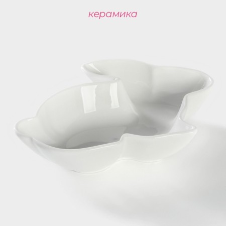 Ceramic deep “Cuties. Bunny ", 300 ml, 17.5 × 12.6 × 4 cm, white color-1