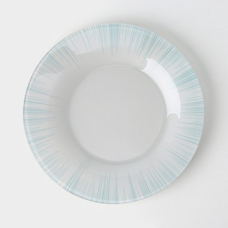 Glass plate "Focus", d = 19.5 cm, blue color