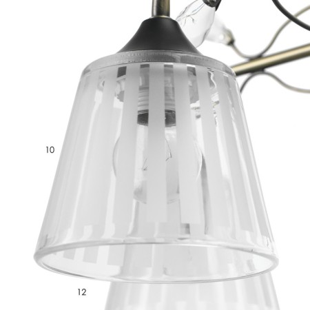 Chandelier "Charlene" 5he27 40w Black-Latun 51x51x29 cm Bayerlux-3