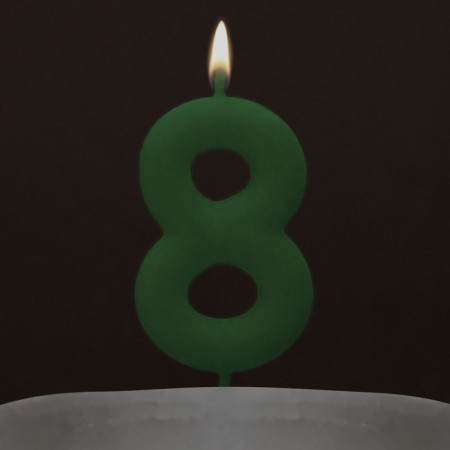 Свеча для торта, цифра «8» , светится в темноте, 4 х 10 см.-6