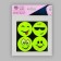 Reflective stickers "smiles", d = 5 cm, 4 pcs on the sheet, yellow color