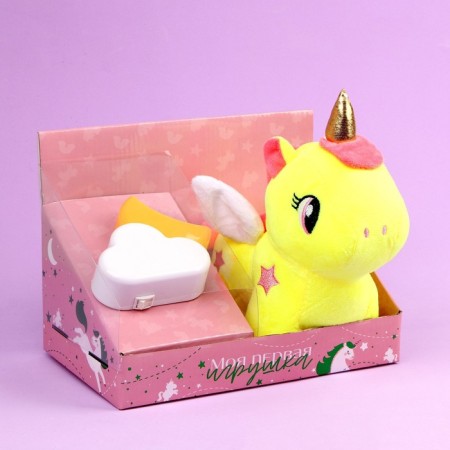 Children's nightlight with a soft toy "Unicorn", mix-8